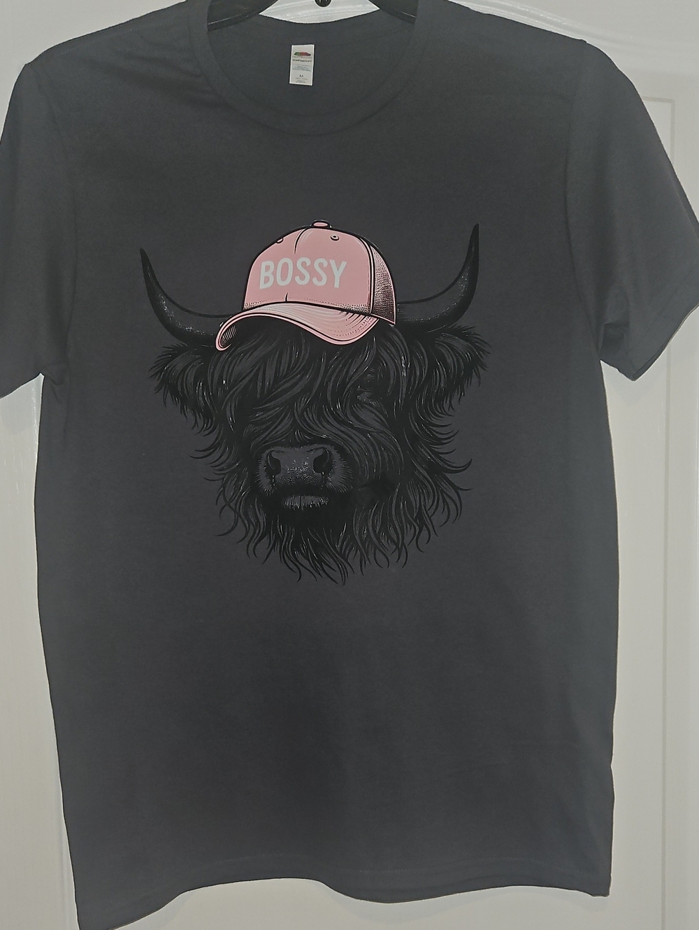 Graphic Tee Bossy Highland Cow New
